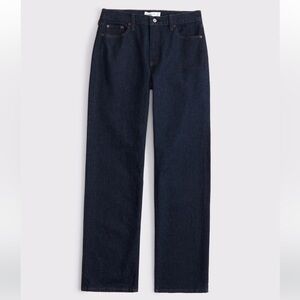 Abercrombie Low Rise Baggy Jean SHORT Size 31 Super Dark